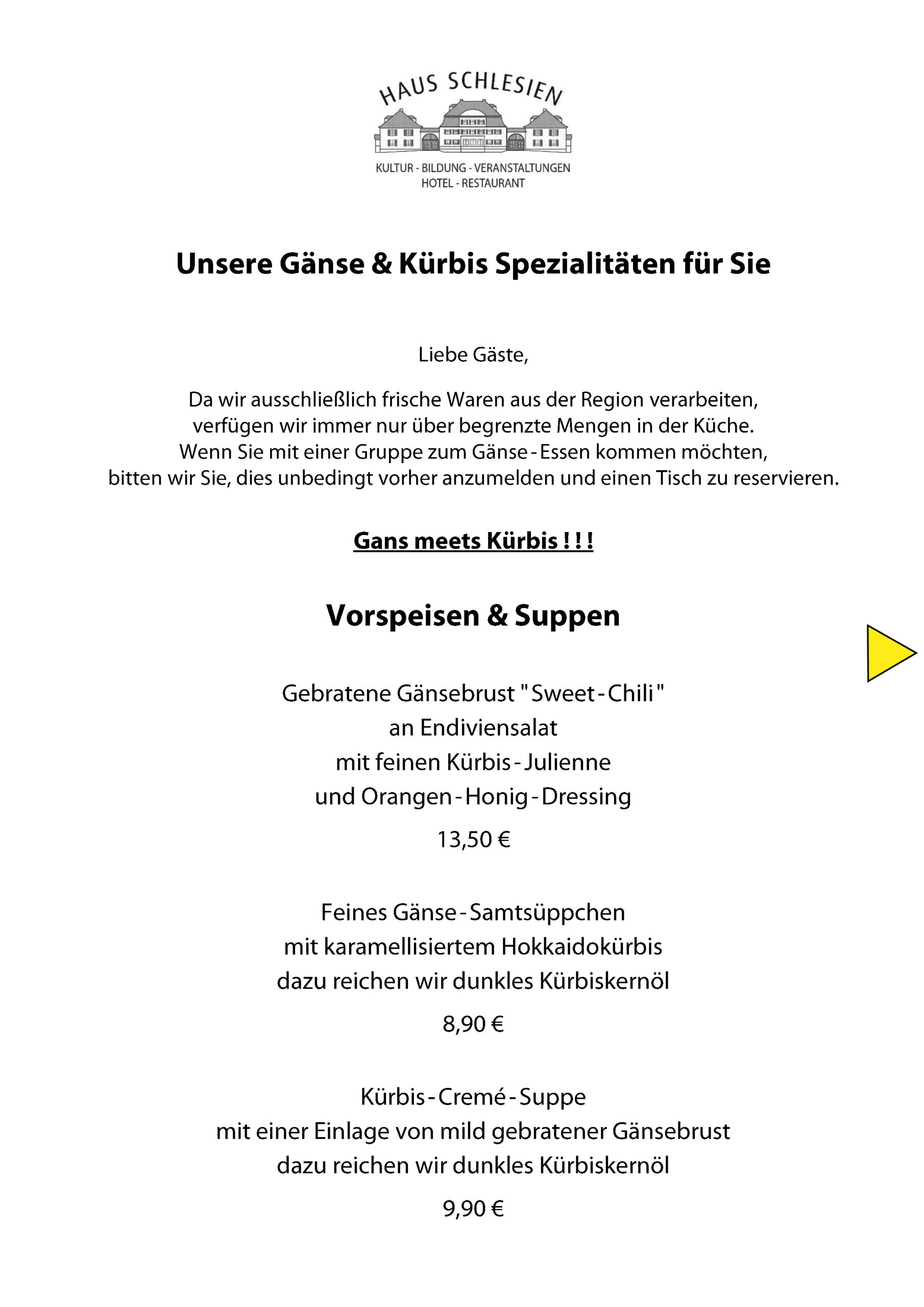 Speisekarte Juni 2025